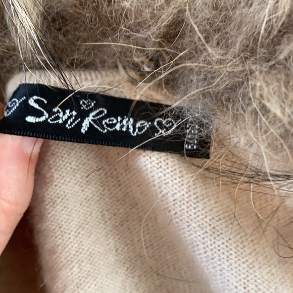 Beige Fur Collar Cardigan - Picture 2 of 2